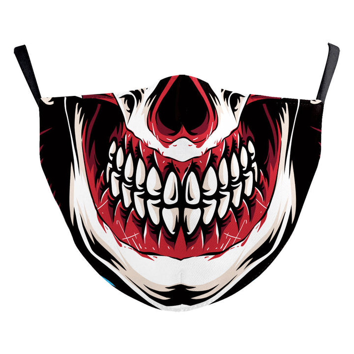Wanfestival Skull Clown Digital Printing Double-layer Dust Mask