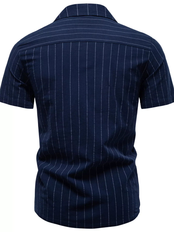 Men's Classic Striped Short-Sleeve Shirt