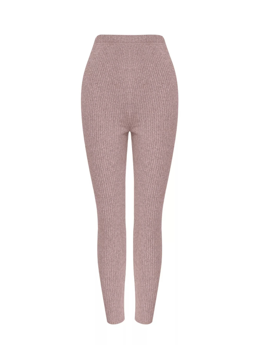 Ribbed Knit Long Sleeve Top and Pants Set