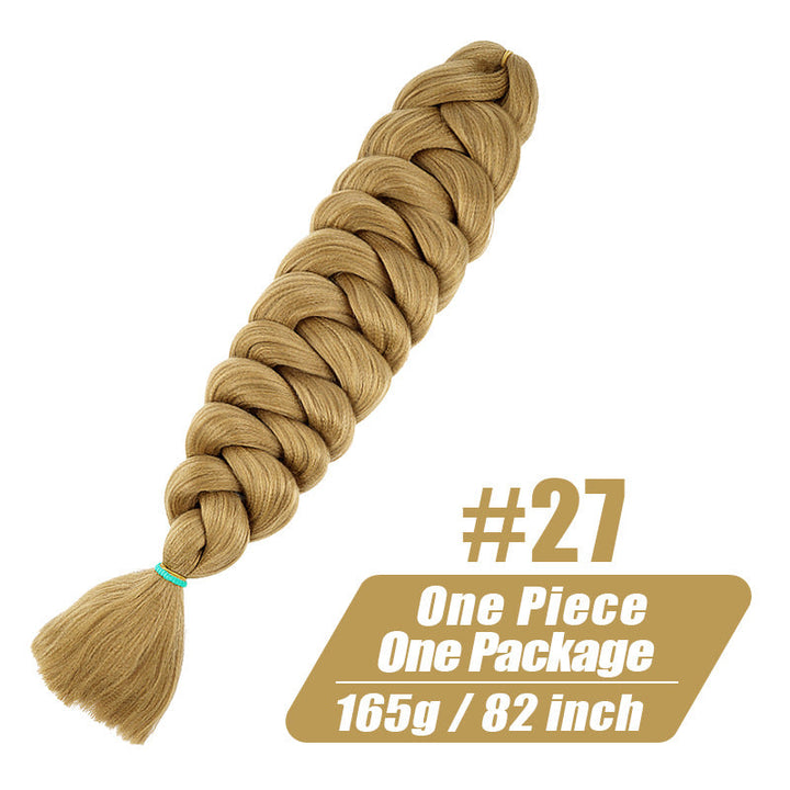 Womens Multi-colored Long Braided Ponytail