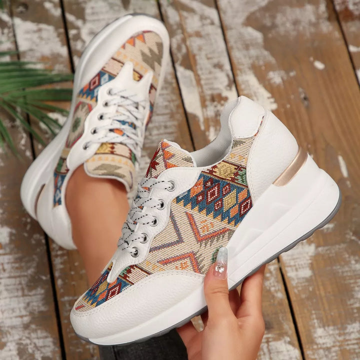 Lace Up Wedge Sneakers