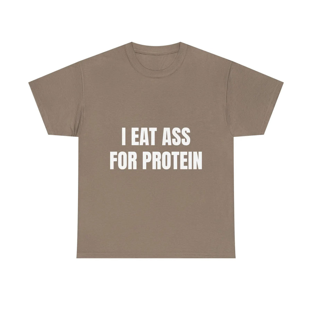 "I EAT THIS FOR PROTEIN" Funny T-Shirt - Viral Gym Shirt, Humorous Workout Tee