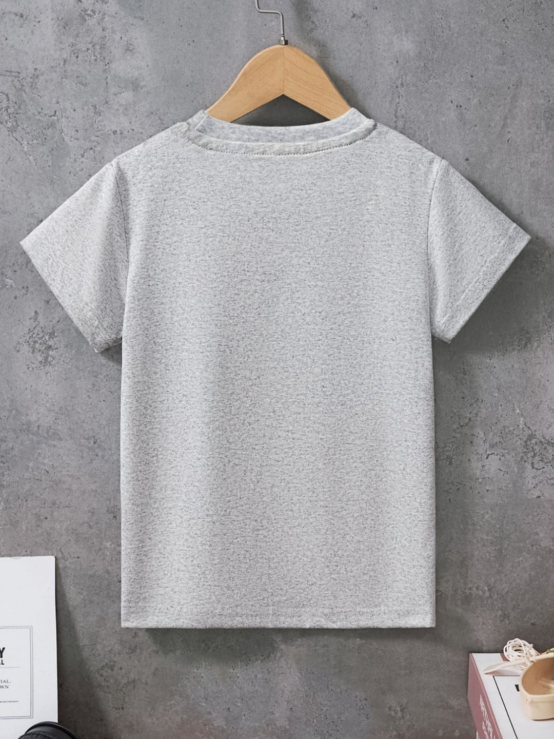 Children's Construction Vehicle Crew Neck Short Sleeve T-Shirt