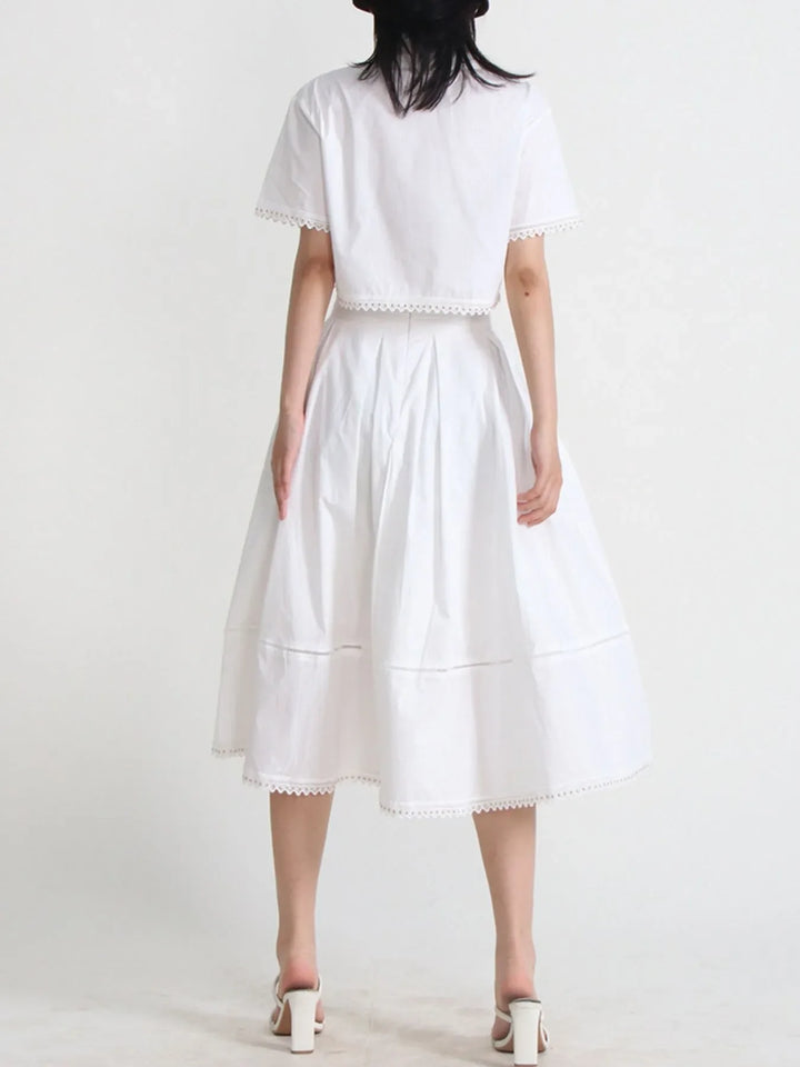 Short Sleeve Shirt and Skirt Set