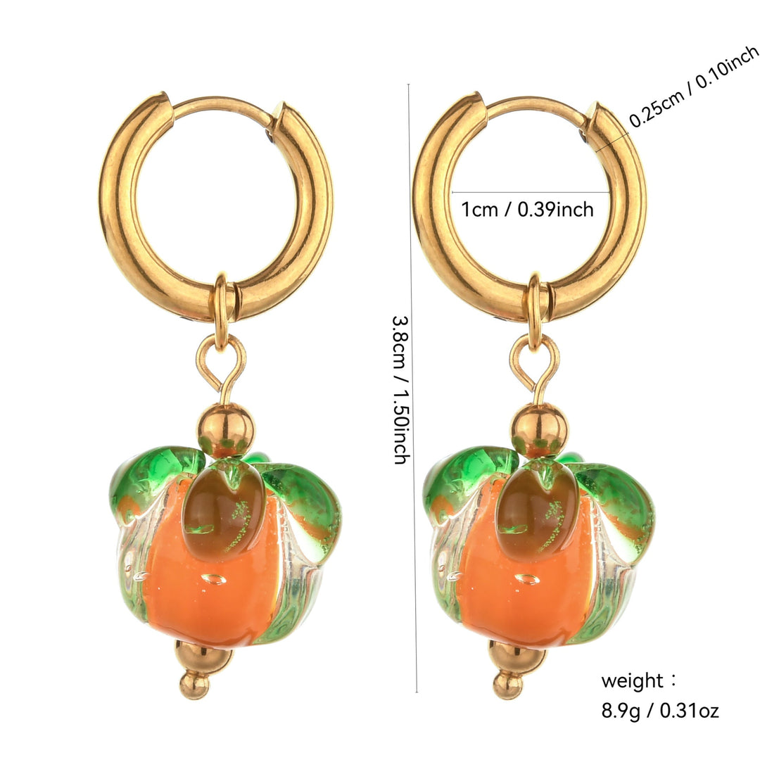 Lustrous Heart-Shaped Stainless Steel Earrings For Women