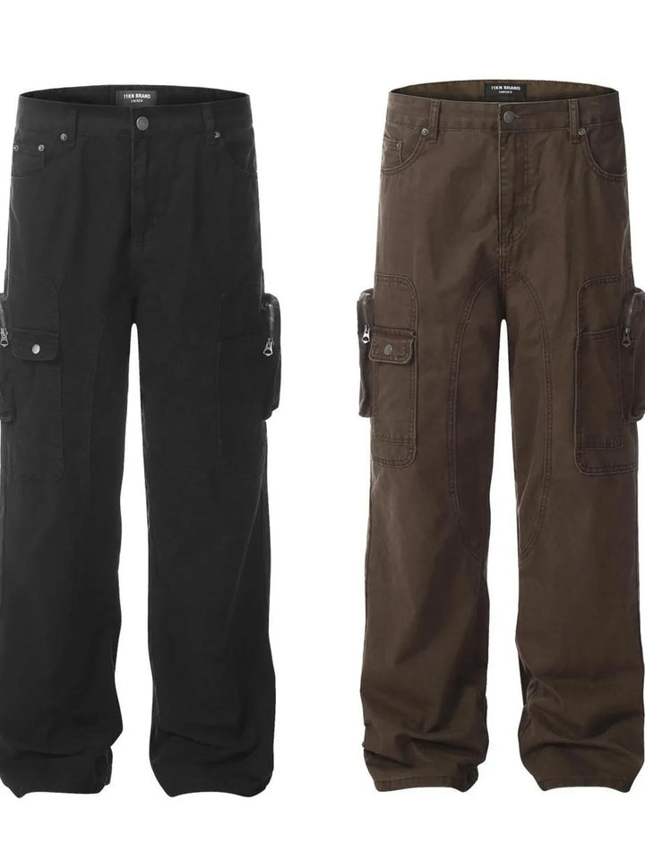 Men's Cargo Jeans with Multi-Pocket