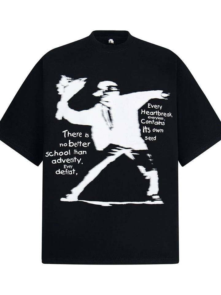 Men's Graphic Mock Neck Short Sleeve T-Shirt