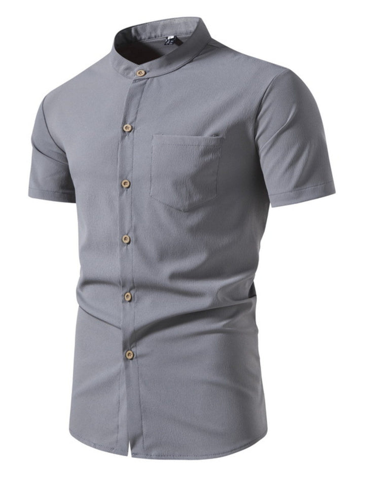 Men's Plus Size Button Up Short Sleeve Shirt