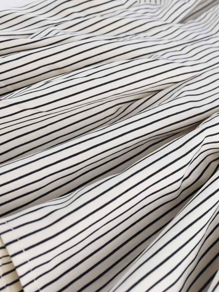 Striped Short Sleeve Button-Up Shirt