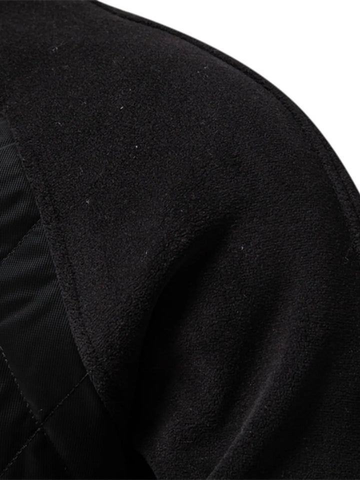 Men's Quilted Snap Down Long Sleeve Jacket
