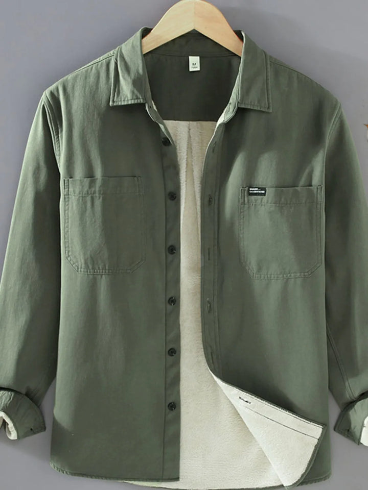 Men's Plus Size Button Up Long Sleeve Shirt
