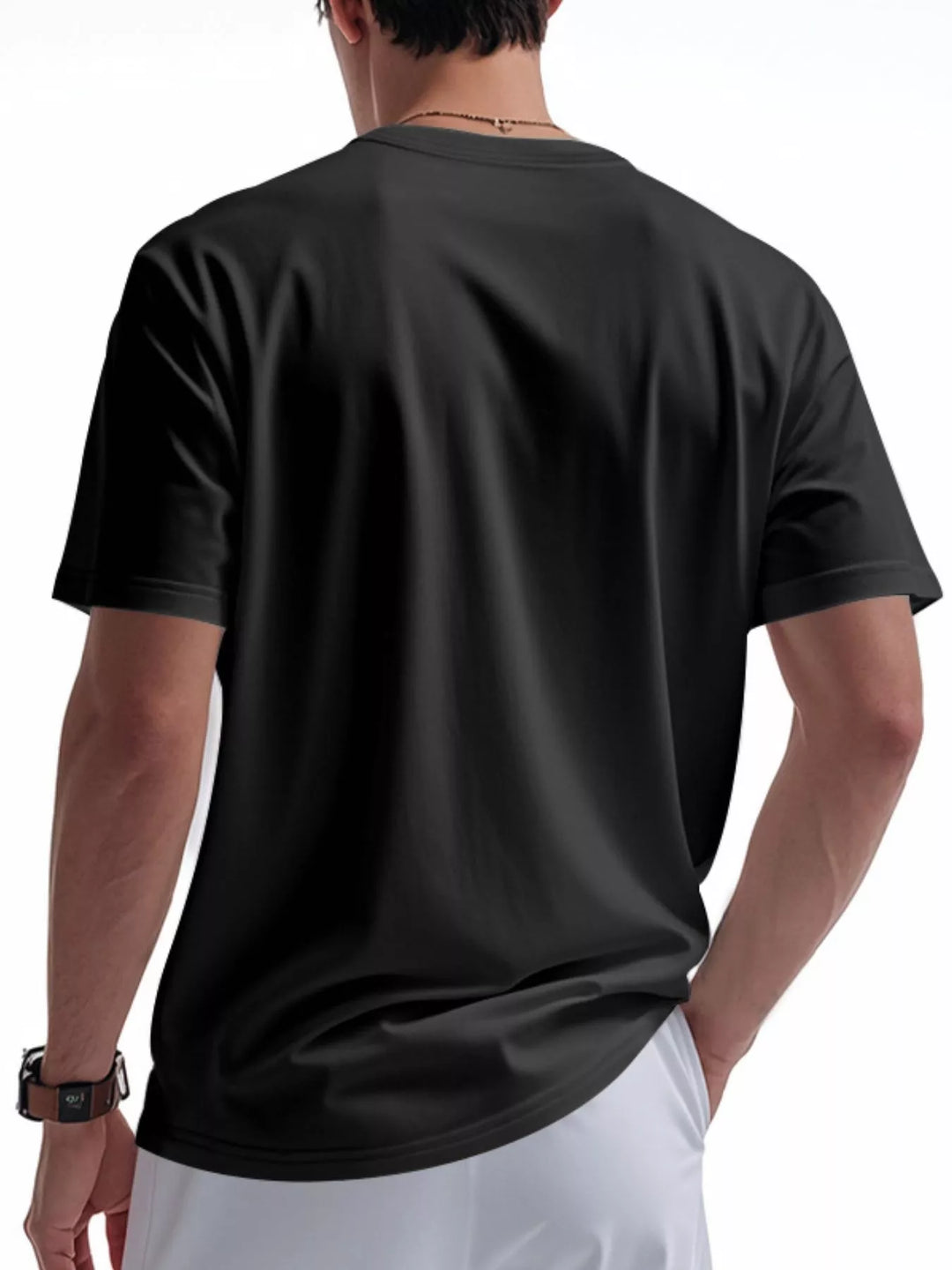 Men's Full Size Casual Button Detail Short Sleeve T-Shirt Plus Size