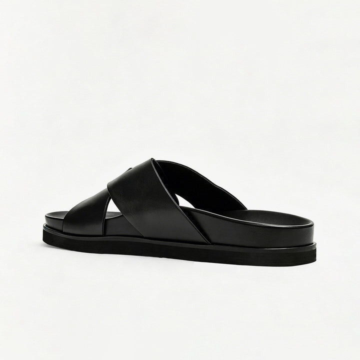 Men's Summer Breathable Cross-style Casual Fashionable Open-toe Slippers