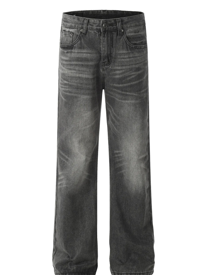 Men's Vintage Washed Straight Leg Jeans