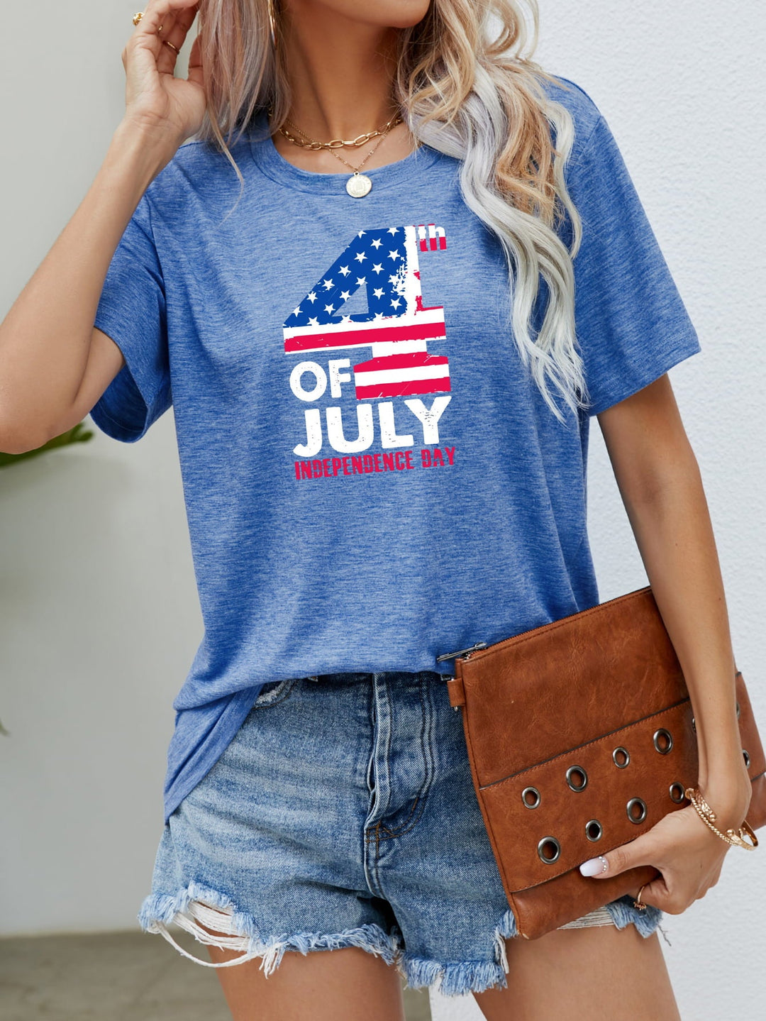 USA Flag Graphic Tee for Women