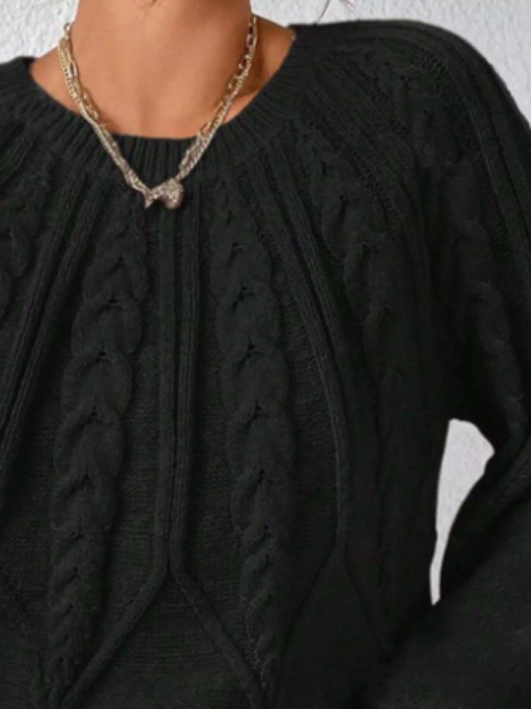 Cable Knit Long Sleeve Sweater
