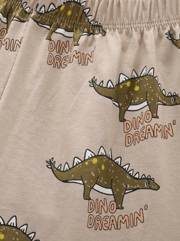 Children's Dinosaur Print Tee and Shorts Set