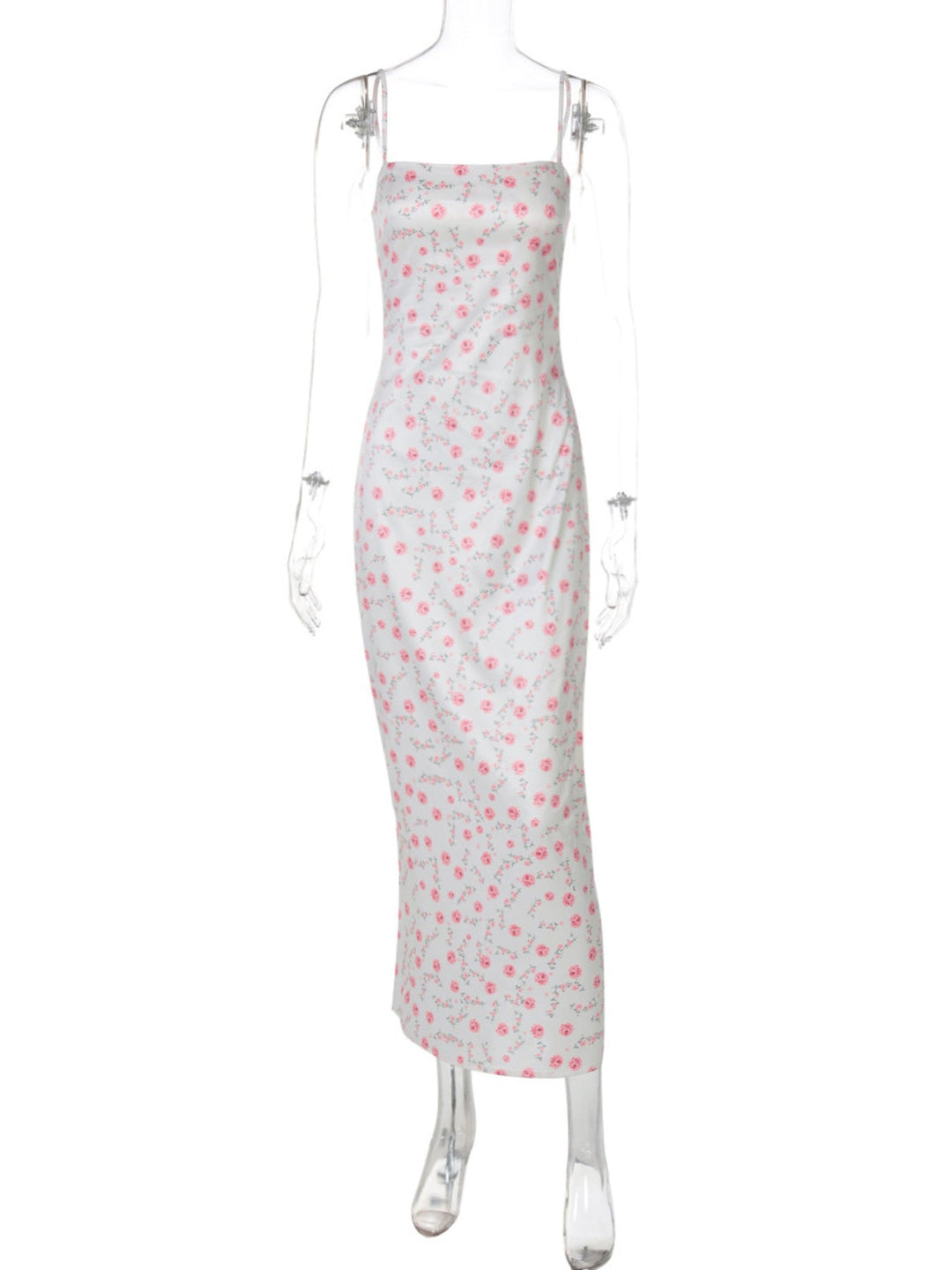 Floral Print Spaghetti Strap Midi Dress