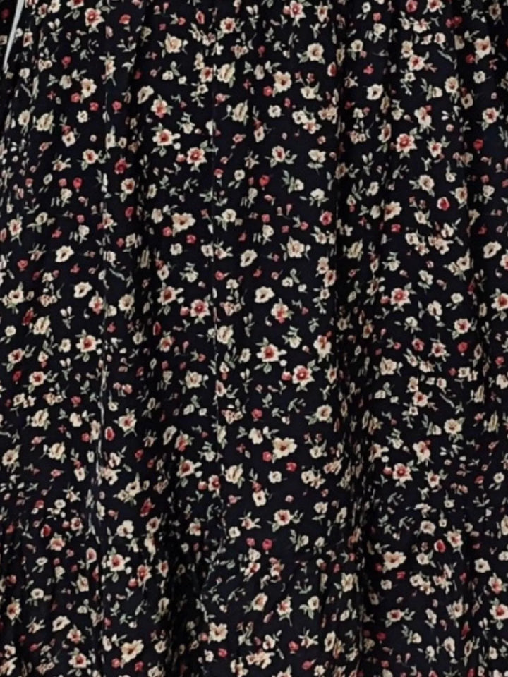 Floral V-Neck Balloon Sleeve Dress