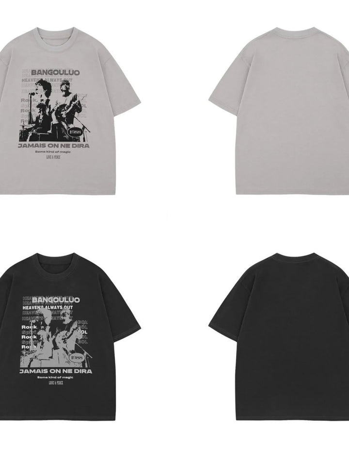 Men's Graphic Round Neck Oversized T-Shirt