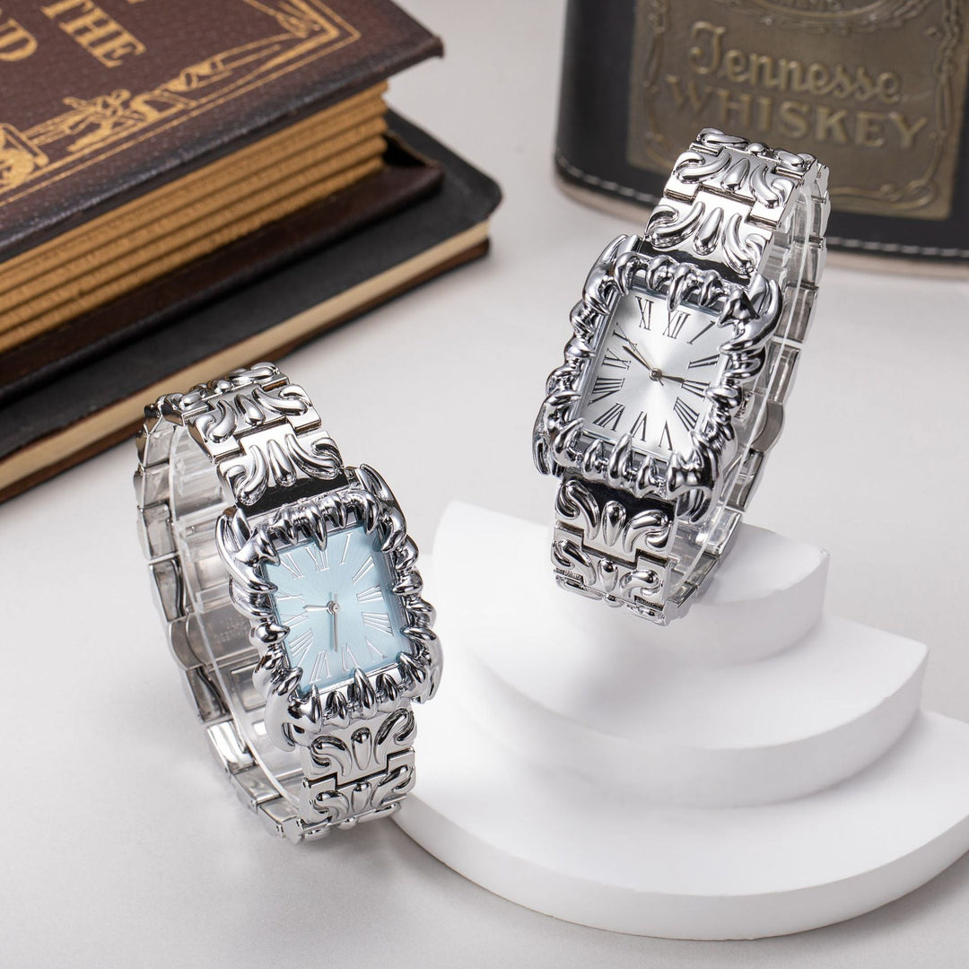European And American Style Retro Personalized Embossed Irregular Shaped Pointed Claw Mens Watch