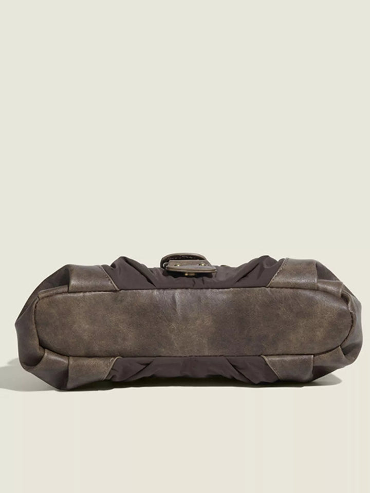 Vintage Buckle Accent Shoulder Bag