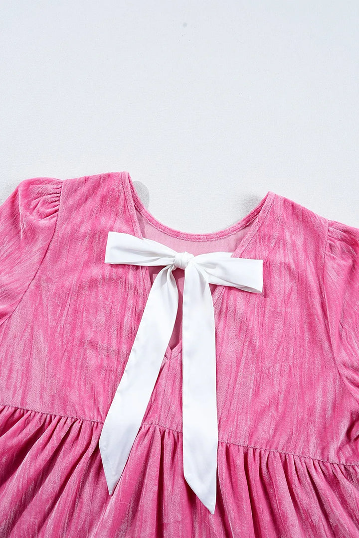 Tiered Flounce Sleeve Mini Dress