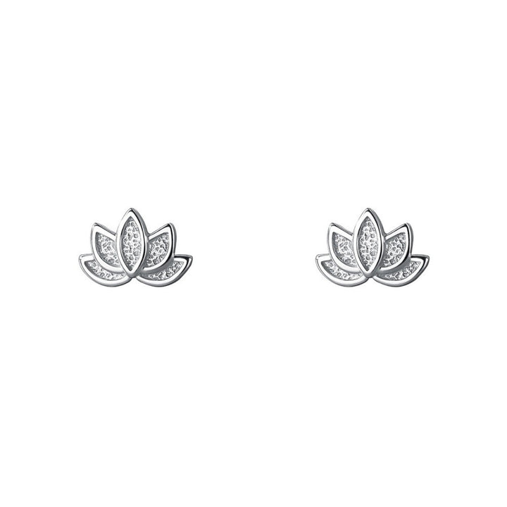Lotus Flower Stud Earrings