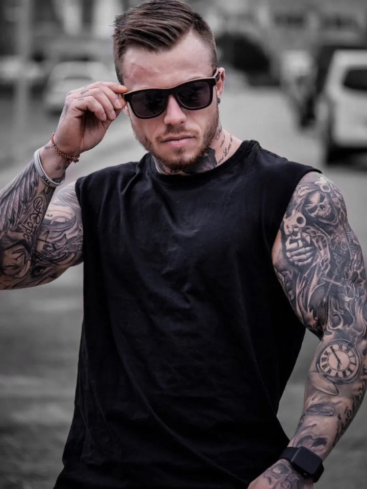 Men's Plus Size Round Neck Tank