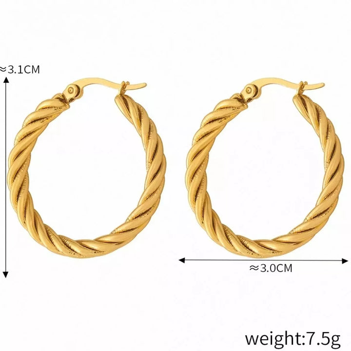 18K Gold-Plated Hoop Earrings
