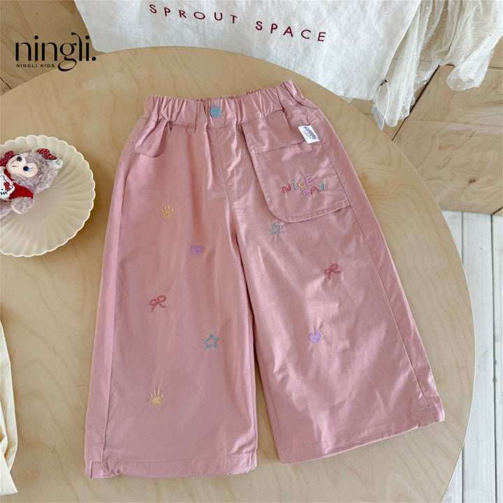 Girls' Workwear Children's Straight-leg Pants Western-style And Fashionable