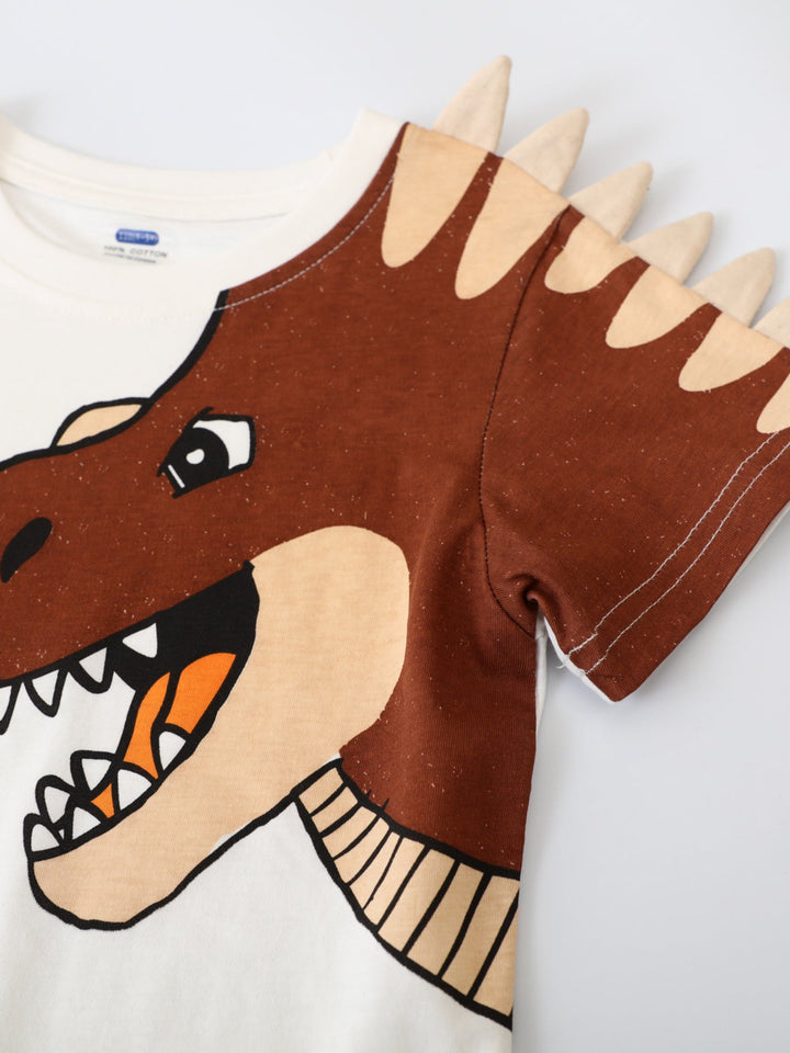 Children's Dinosaur Graphic Tee & Shorts Set
