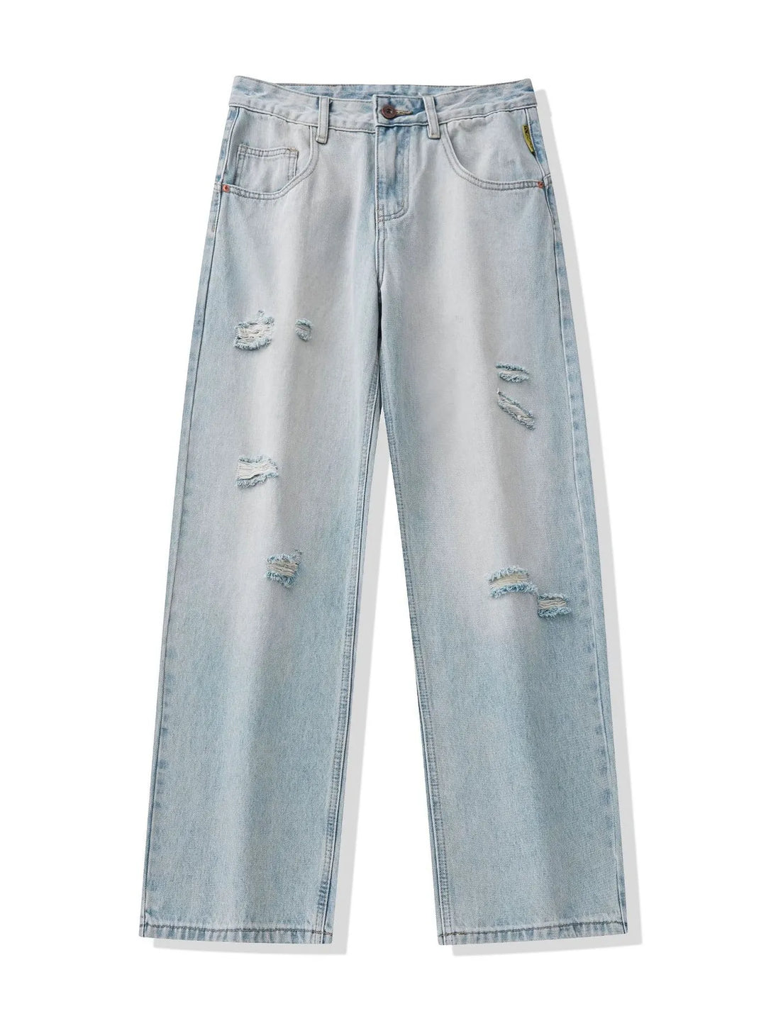 Men's Full Size Distressed Wide Leg Jeans Plus Size