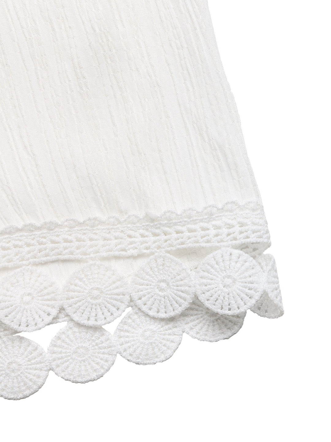 Lace Trim Wide Leg Pants