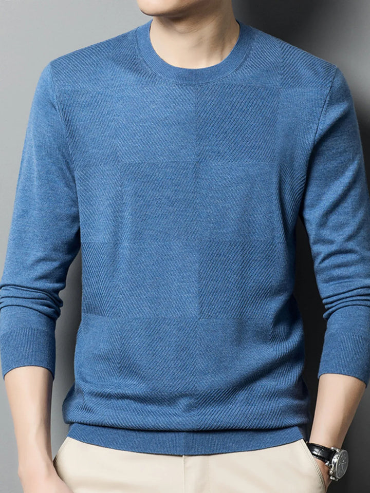 Men's Plus Size Round Neck Long Sleeve Sweater