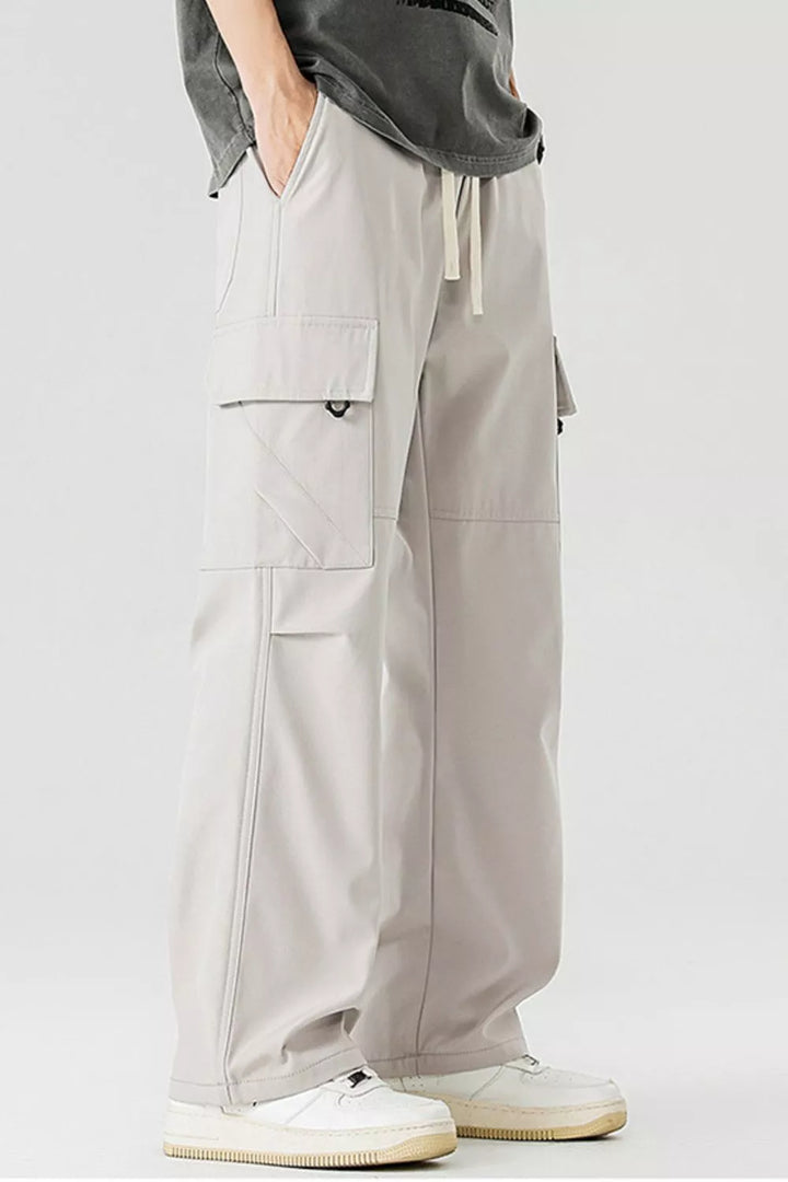 Men's Plus Size Loose Fit Multi-Pocket Cargo Pants