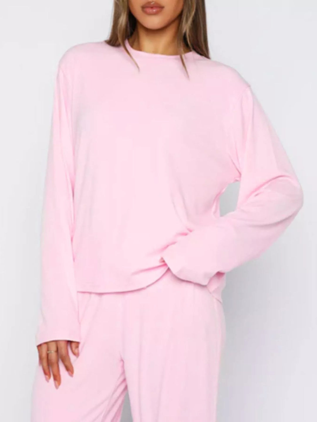 Relaxed Fit Long Sleeve Top and Pants Set