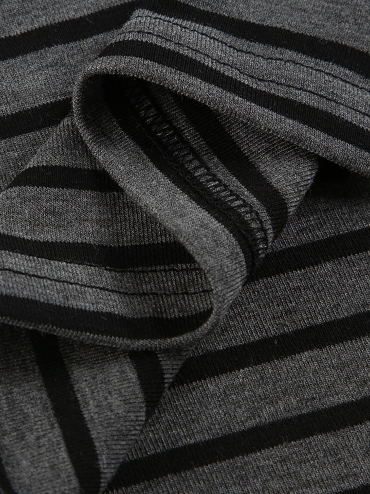 Striped Boat Neck Long Sleeve T-Shirt