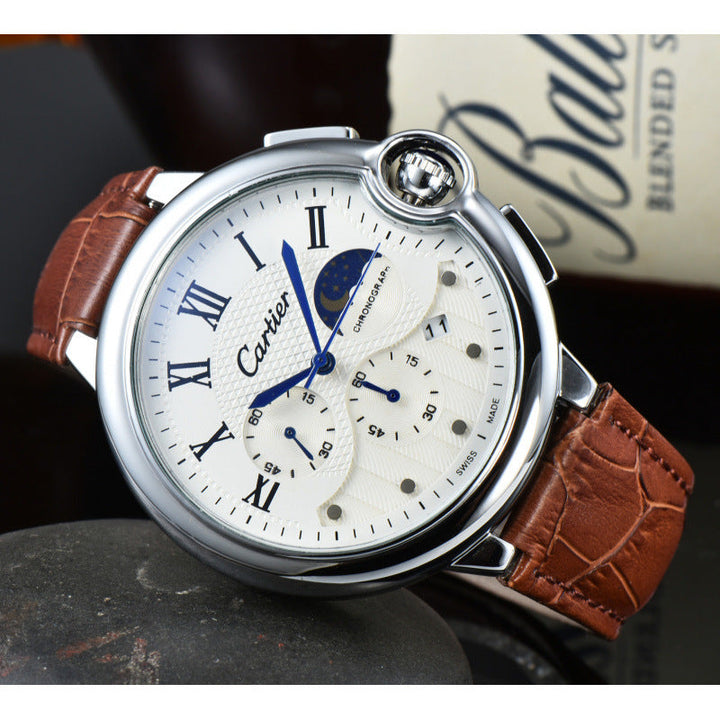 New Mens Business Watch With A Rubber Strap