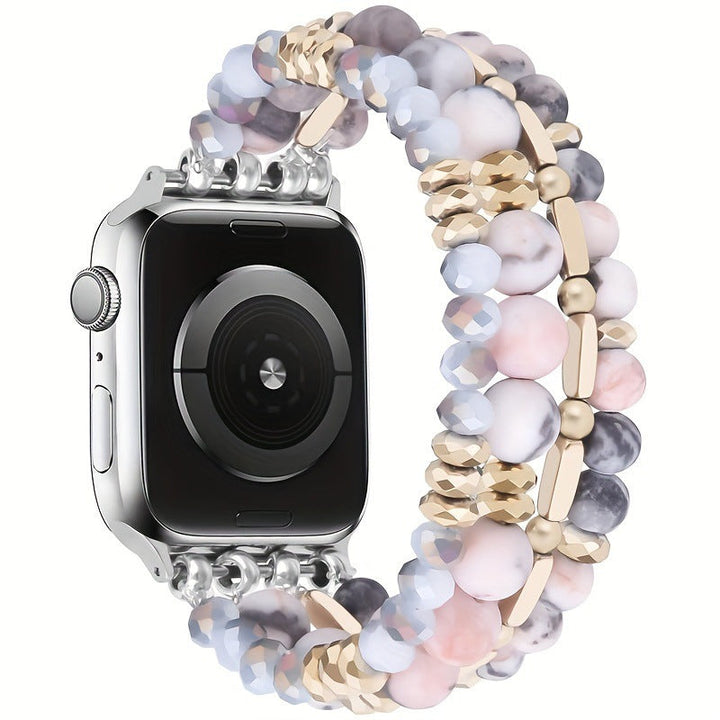 Bohemian Natural Stone Beaded Band For Watch Series Replacement Strap For IWatch Women Men