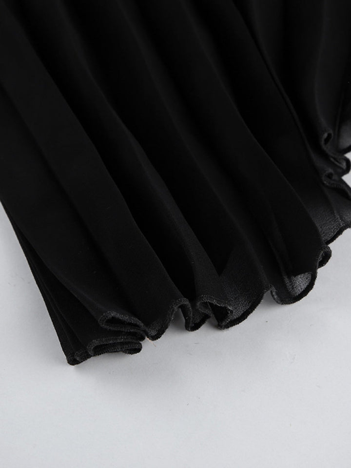 Pleated Detail Tube Mini Dress