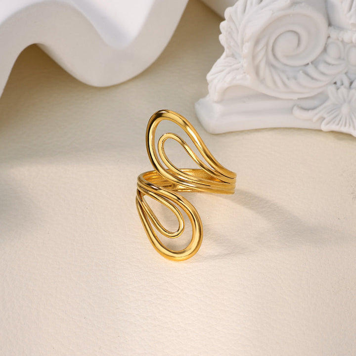 Creative Alien Big Wave Open Ring For Women