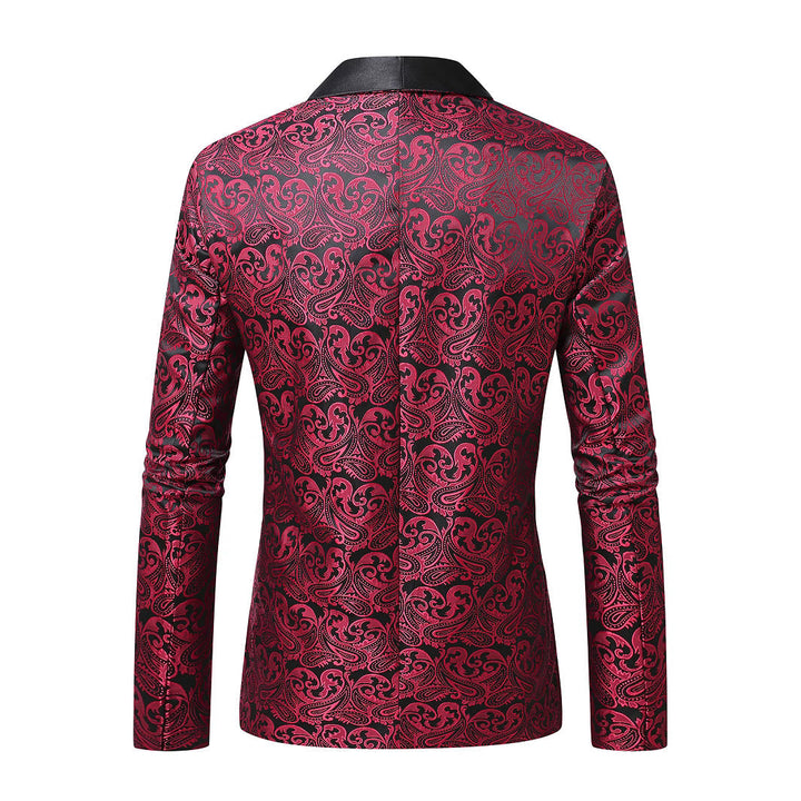 Mens Casual All Matching New Jacquard Blazer