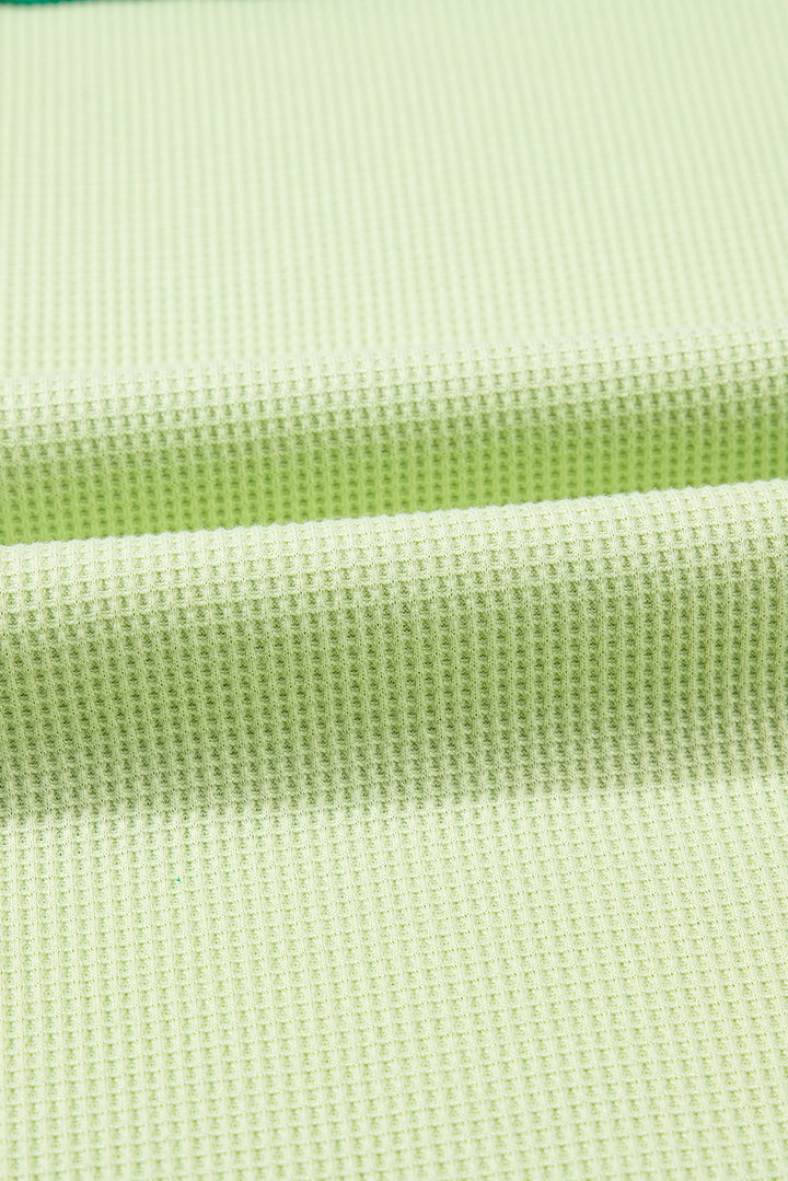 Green Stripe Patchwork Colorblock Plus Size T Shirt