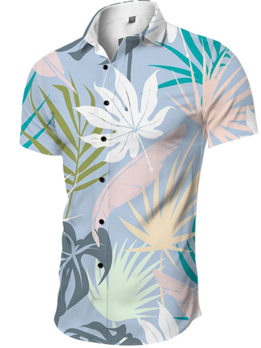 Men's Full Size Printed Collared Neck Shirt Plus Size