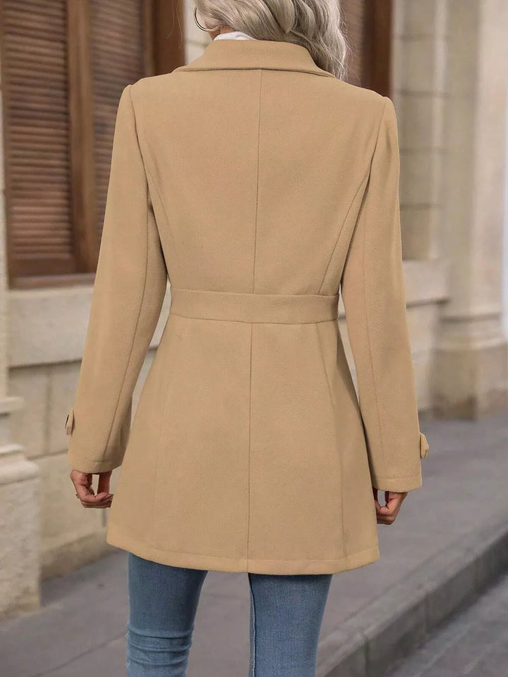 Collared Neck Button Up Coat
