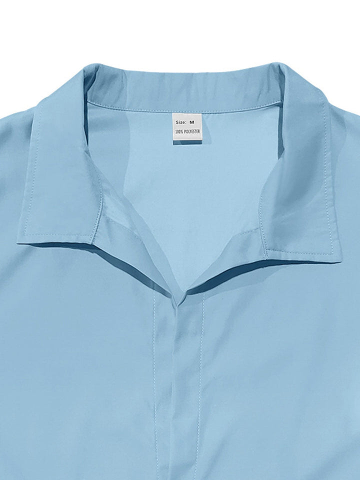 Men's Full Size Casual Button-Up Shirt Plus Size