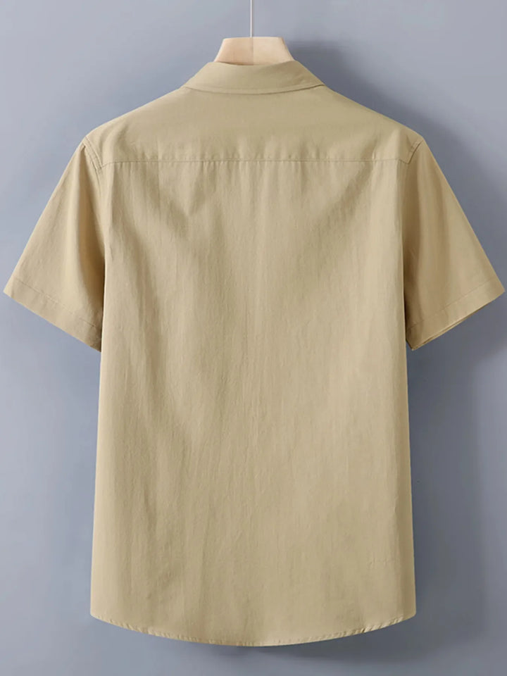 Men's Plus Size Button Up Short Sleeve Shirt