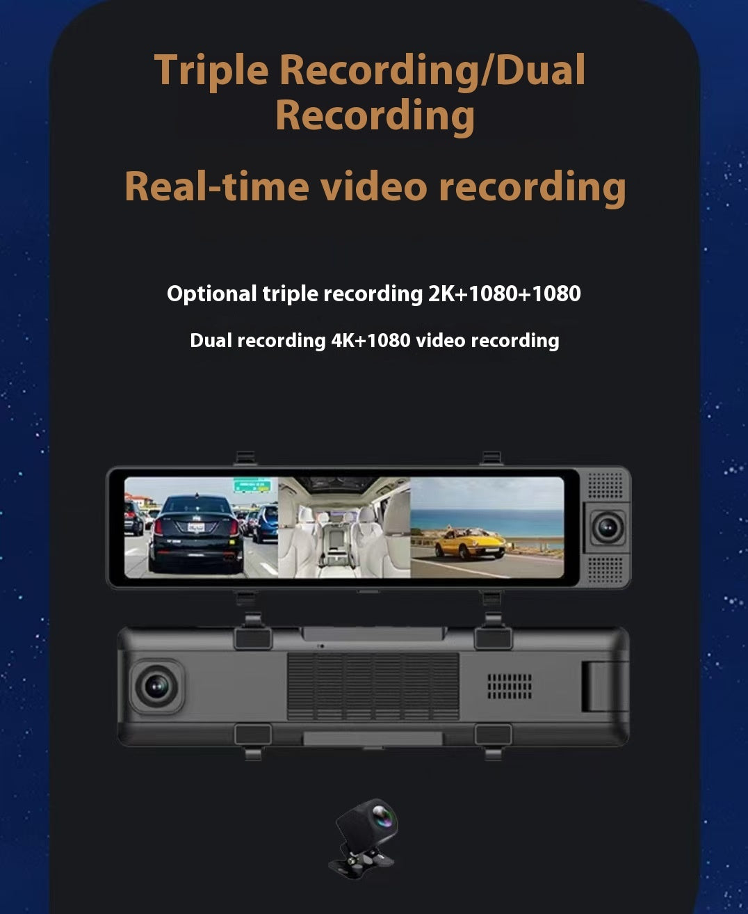 360 Degree Blind Zone Warning HD Car DVR