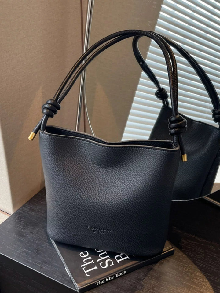 Leather Bucket Crossbody Bag